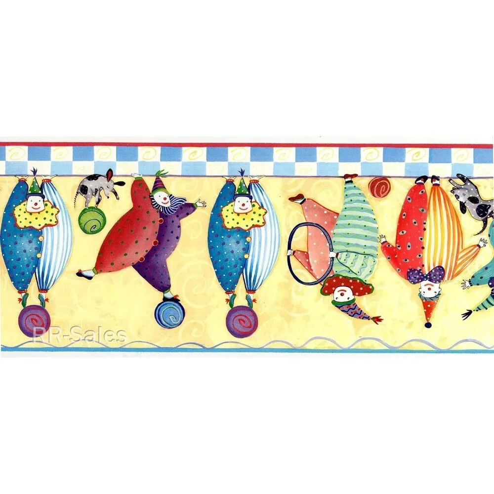 Wallies Dana Simpson Bumble Tumble Clowns Dog Cartoon Wallpaper Border 2 Rolls‎